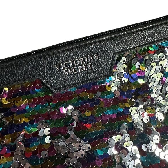 Victoria’s Secret Multicolored or Black Sequined Clutch Bag. - Picture 3 of 7